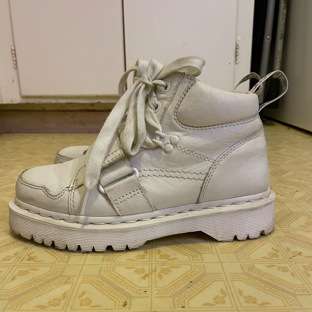 Dr. Marten All White Chunky Combat Boots Size 7